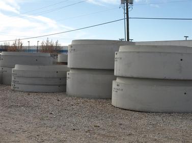 Sanitary sewer and storm manholes